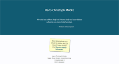 Desktop Screenshot of hansmuecke.com